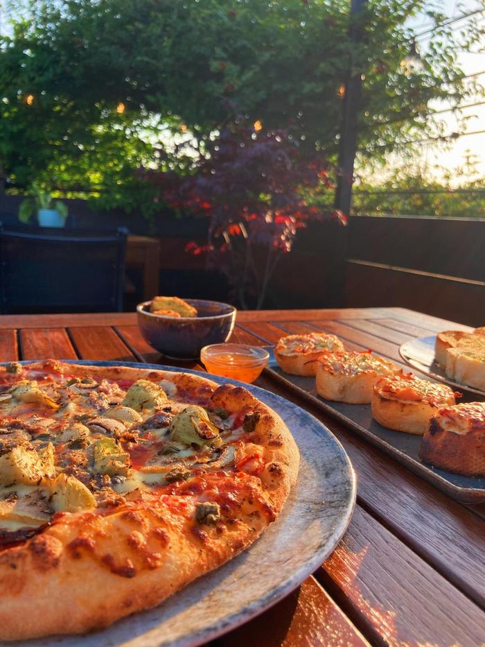 Sfeer avondeten pizza restaurant